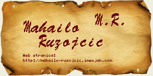 Mahailo Ružojčić vizit kartica
